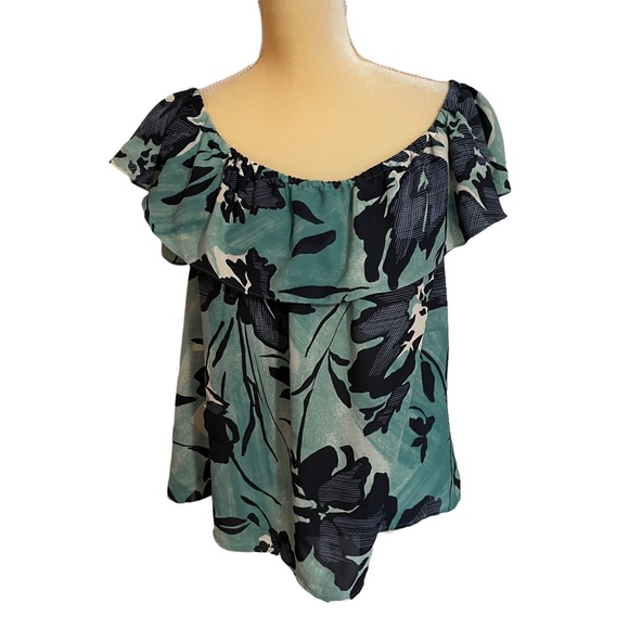 Maeve Tops - Anthropologie Maeve Islander Off The Shoulder Ruffled Floral Blouse Top Size L